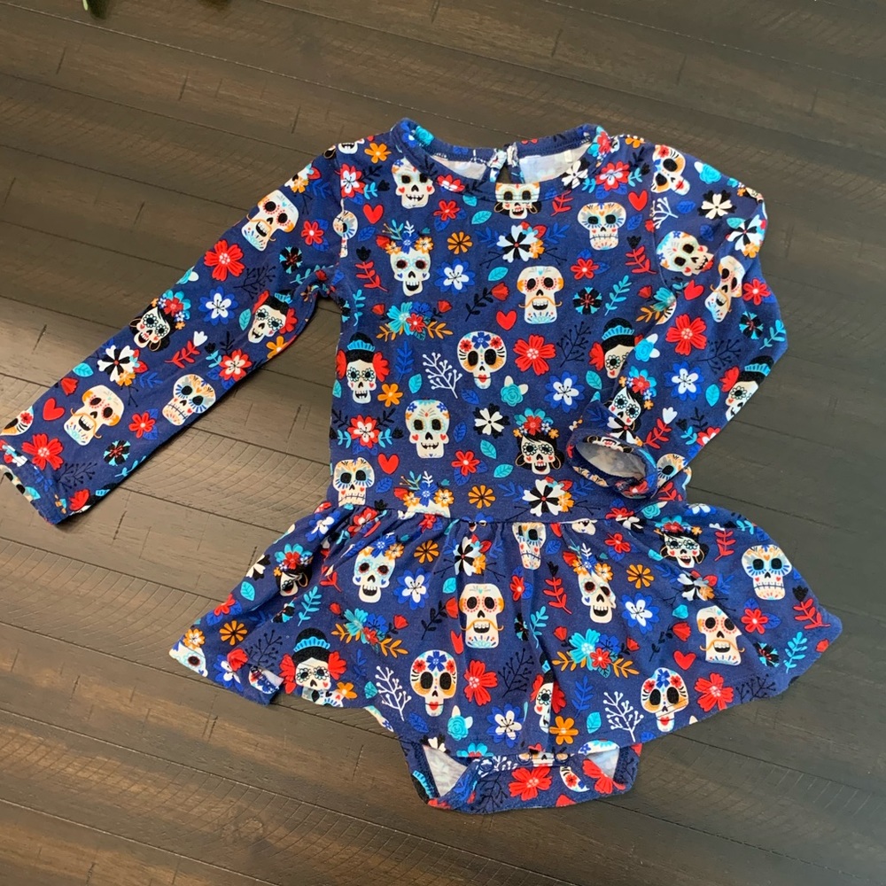 Bums & Roses Skelebrate Ruffle Dress